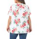 thumbnail image 3 of Blusas Florales de Talla Grande para Mujer Agnes Orinda Cuello en V Manga Corta Verano Casual Túnicas Blusa 3X Blanca, 3 of 6