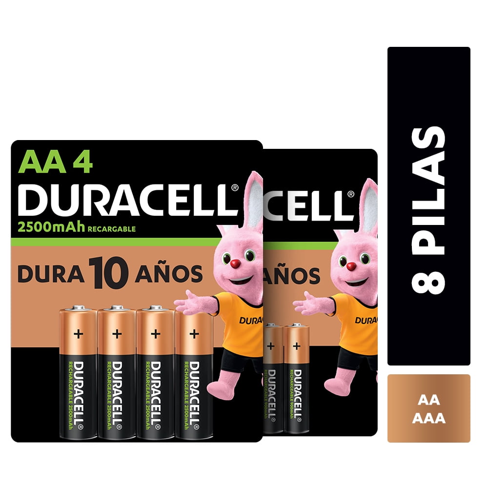 Duracell - Pack Pilas Recargables Aaax4 + Aax4