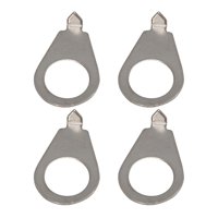 Magideal - Arandela De Placa De Puntero De Perilla De Guitarra De Hierro De 4 Uds., Indicador De Posición, Placa De Puntero De Potenciómetro De Acabado Brillante