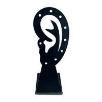 Ioensy - Soporte De Exhibición De Aretes En Forma De Oreja Organizador De Tachuelas De Acrílico Negro