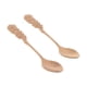 thumbnail image 2 of Paquete de 2 cucharas de café para sopa de acero inoxidable con mango largo de oro rosa, 2 of 5
