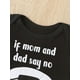 thumbnail image 3 of Baby Boys And Girls Casual "If Mom And Dad Say No Call Grandma" Short Sleeve Onesie Clothes For Summer, 3 of 5