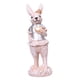 thumbnail image 2 of Estatua De Conejo De Pascua, Figura De Conejo Para Chimenea, Centro De Mesa, Pasillo, Corazón Dorado, Ropa Plateada, 2 of 5