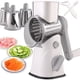 thumbnail image 1 of Mandolina de cocina con rallador de queso giratorio y manivela con 3 cuchillas, 1 of 9