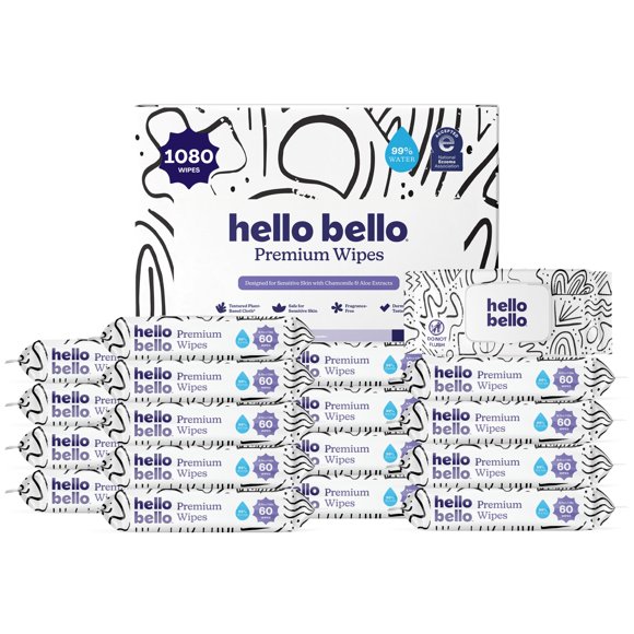 Toallitas Hello Bello Premium para piel sensible 1080 unidades