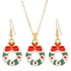 thumbnail image 5 of Conjunto de collar y aretes navideños, joyería navideña, delicado collar navideño y aretes con gancho para regalo del Día de la Madre de año Nuevo Guirnalda, 5 of 5