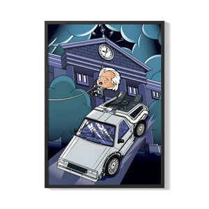 Creango - Cuadro Poster Enmarcado Regresar Al Furuto Disñeo 3 Decorativo