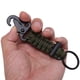 thumbnail image 3 of Llavero con cordón de paracord tejido, herramientas de supervivencia, mosquetón Picapiedra (verde militar), 3 of 5