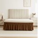 thumbnail image 2 of suxuMhao Falda de Cama Elástica Envolvente con Volantes Tamaño King, Color Café - Colchón de 78x80 Pulgadas Compatible con Caída de 15 Pulgadas, Falda de Ropa de Cama de 1 Pieza para Decoración de, 2 of 3