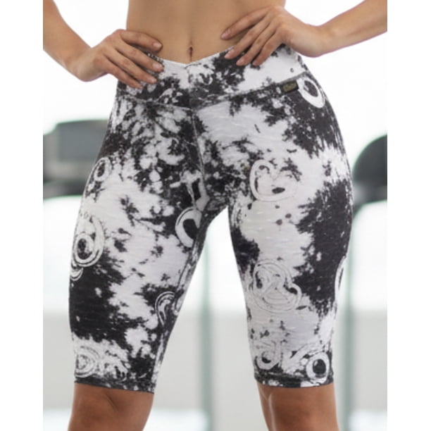 Calza Biker Mujer Tie Dye Love Texturizada Peruana