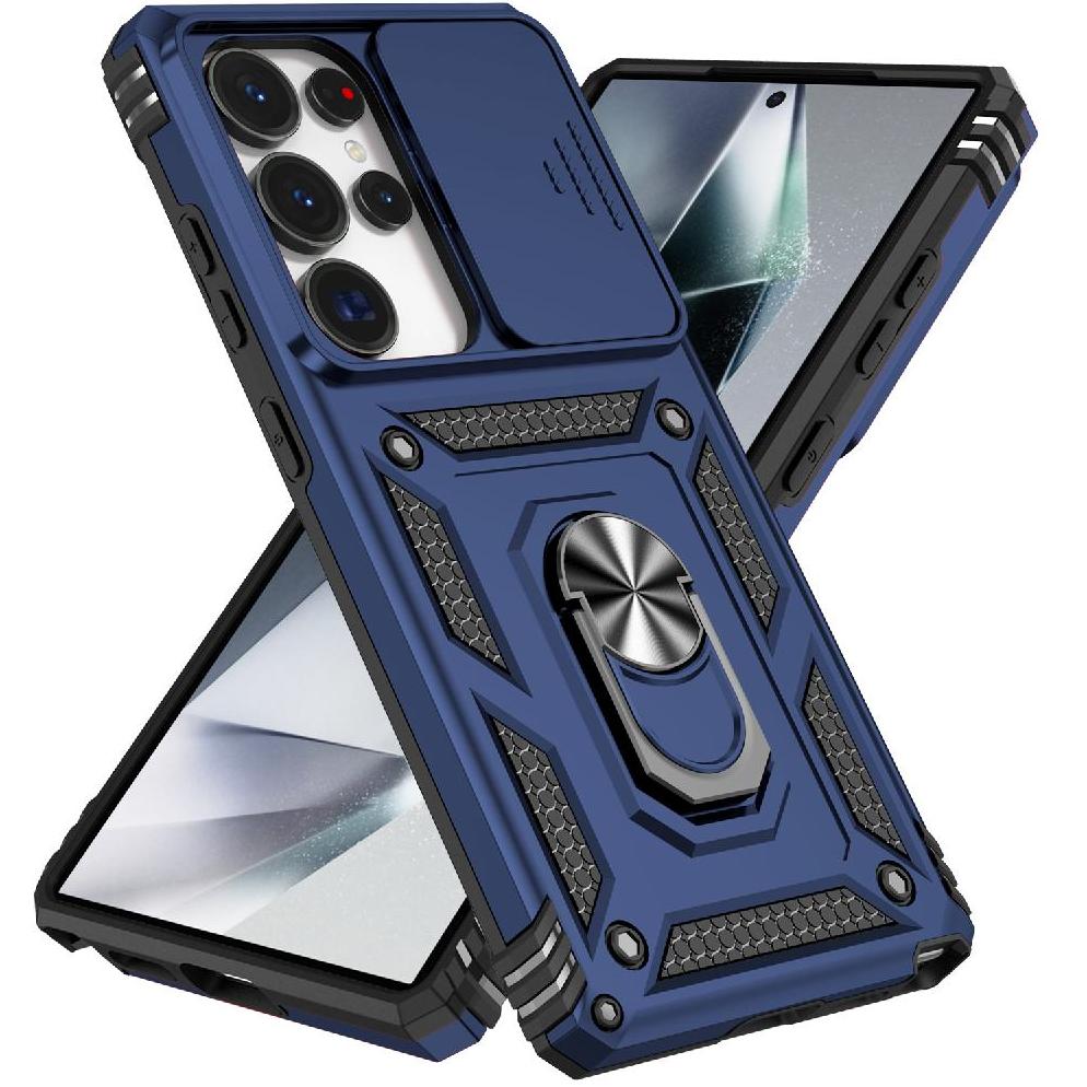 Estuche Gangxun Para Samsung Galaxy S25 Ultra, Soporte Giratorio 360°, Estilo Mecánico Y Magnético