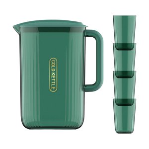 Magideal - Jarra De Agua Y Asa De 2,2 L, Hervidor De , Jarra De Agua Para Jugo, Resistente Al Calor Y Al Frío Con Tapa, Tetera, Jarra De Té Helado Para O Verde Y 4 Copa