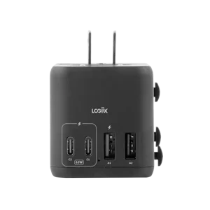 Logiix World Traveler Xl 65W Travel Adapter Black