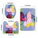 thumbnail image 3 of Ben y Holly Juego de 3 alfombras de baño de coral fleece: tapete de baño + alfombra de inodoro en forma de U + funda de tapa de inodoro en forma de O, 3 of 6