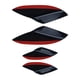 thumbnail image 5 of Universal de 4 Uds. de Canards para Alerón de Coche, Divisor de Labio Delantero, Decoración Del Cuerpo Del Coche, Alerones Delanteros, Tira Antico Negro, 5 of 5