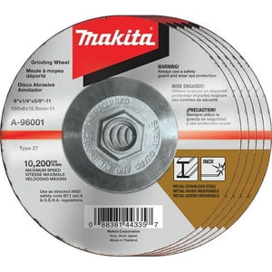 Muela Abrasiva Makita Inox 6"" X 1/4"" X 5/8-11 36 Grit