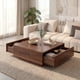 thumbnail image 1 of Mesa De Centro Para Living Minimalista Con Cajones Oculto Marrón, 1 of 8