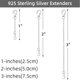 thumbnail image 3 of Juego de 3 extensores de collar de plata VANBARIS, 3 of 9