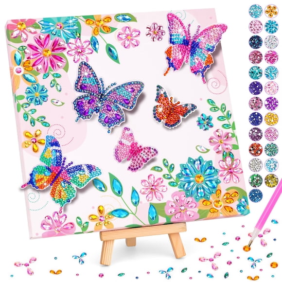 Kit de manualidades Celecstan de arte con diamantes mariposa para niños