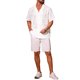 thumbnail image 2 of INSPIRE CHIC Edición Camisa de Hombre de Encaje Hueco con Botones de Manga Corta Transparente de Malla S Blanco, 2 of 5