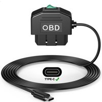 Xusx111 - Kit De Alambre De La Cámara De Control Obd, Tipo C Kit De Alambre De La Cámara De Control Usb C Con Cable De Alimentación Obd Para La Cámara De Control 12-24V A 5V / 3A Con Protección De Baj