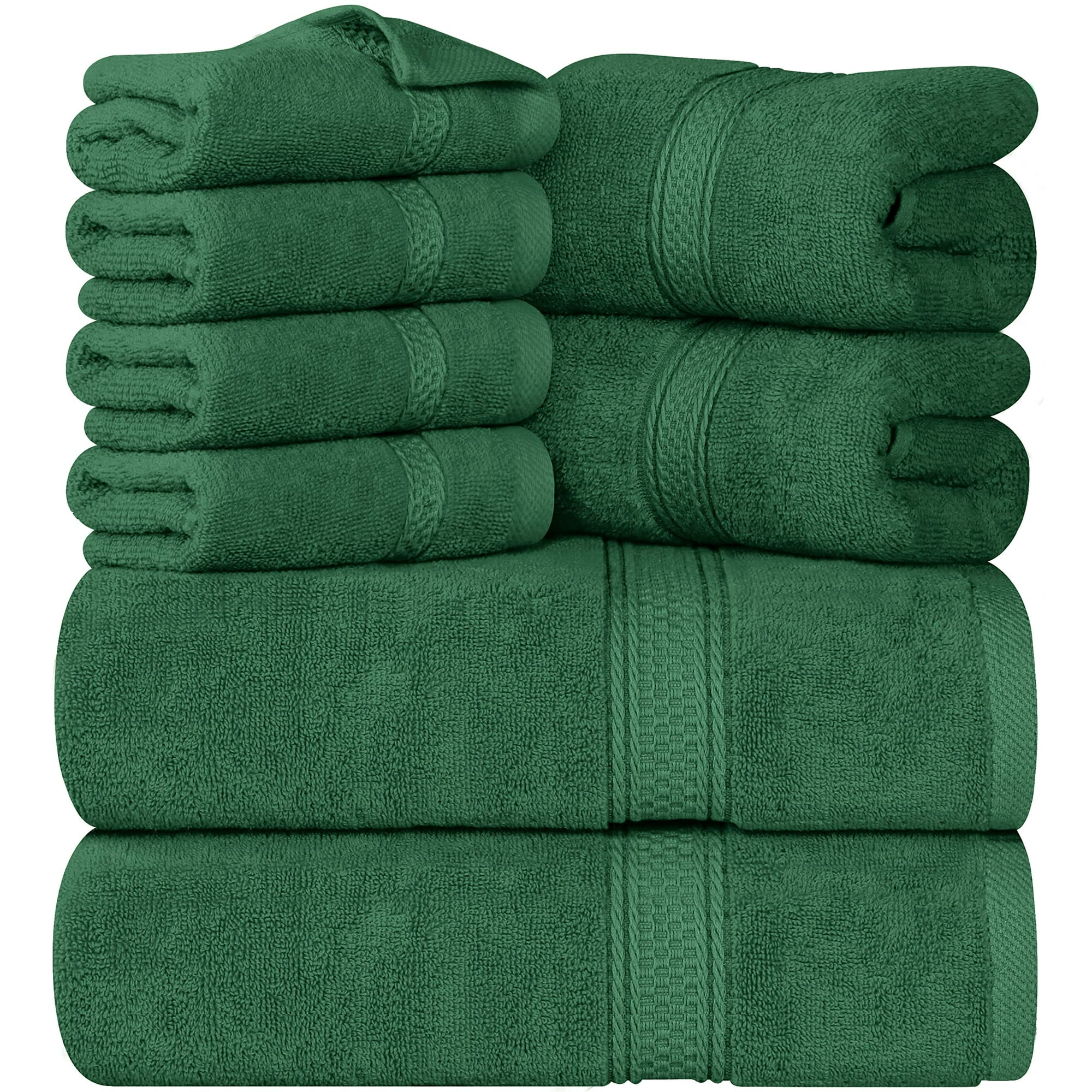 Juego De Toallas Utopia Towels, 8 Piezas, 600 G/m², 100% Algodón (verde Cazador)