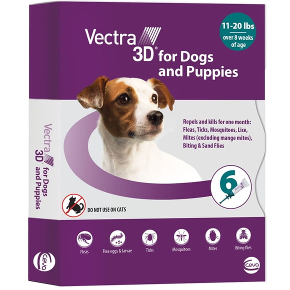 Prevención de Pulgas y Garrapatas VECTRA 3D para Perros Pequeños 6 Meses