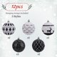 thumbnail image 4 of Adornos de bolas de Navidad ShareConn, 80 mm, 12 unidades, negro y dorado, 4 of 7