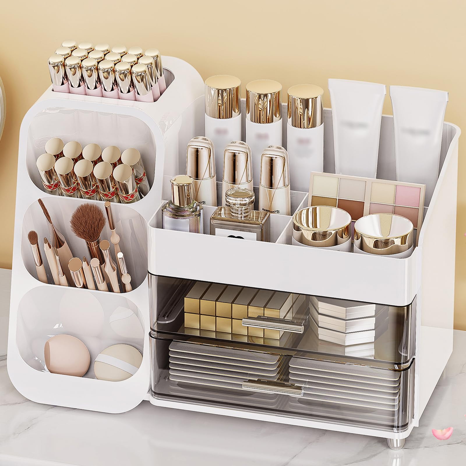 Organizador De Maquillaje Anylady Con Cajones Blanco (tamaño Grande)