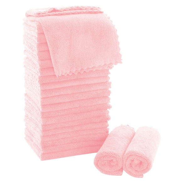 Toallitas MOONQUEEN Ultra Soft Premium de 30 x 30 cm, 24 unidades, color rosa