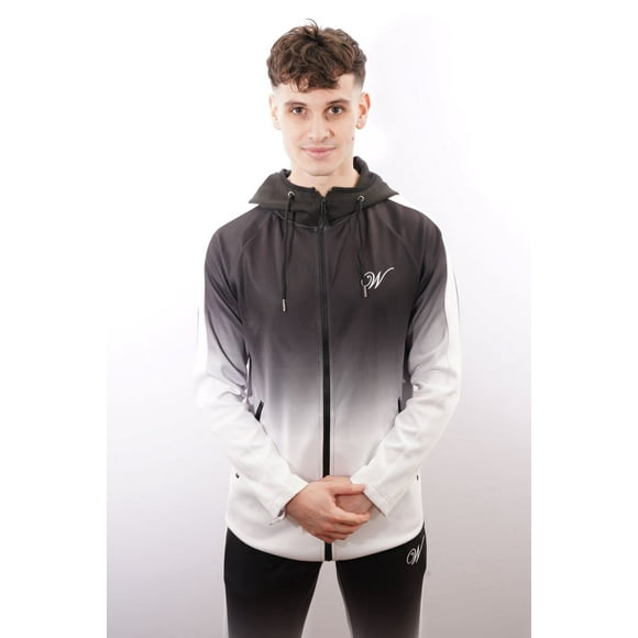 buzo deportivo fit blanco y negro White Clothing