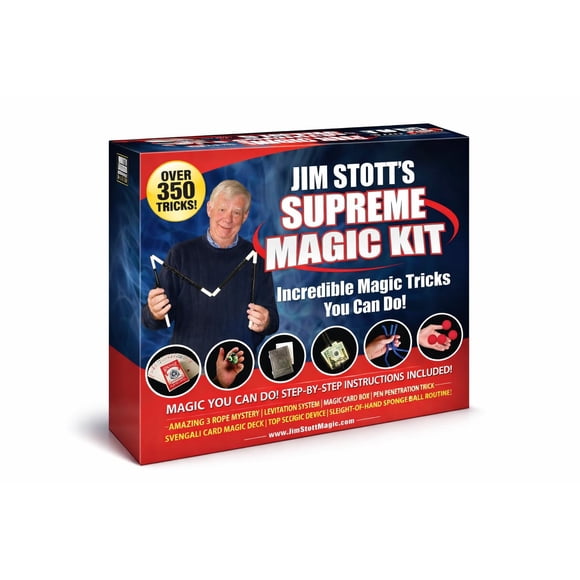 Kit de magia Jim Stott Supreme con más de 250 trucos para principiantes