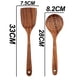thumbnail image 2 of Utensilios de cocina de madera de teca para cocinar, antiadherentes, naturales y saludables, juego de 2 piezas, 2 of 5