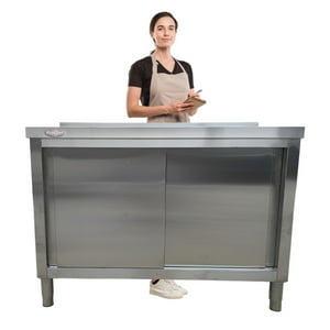 Prochef - Mesón Mural Cerrado Acero Inoxidable 120X60 Cm