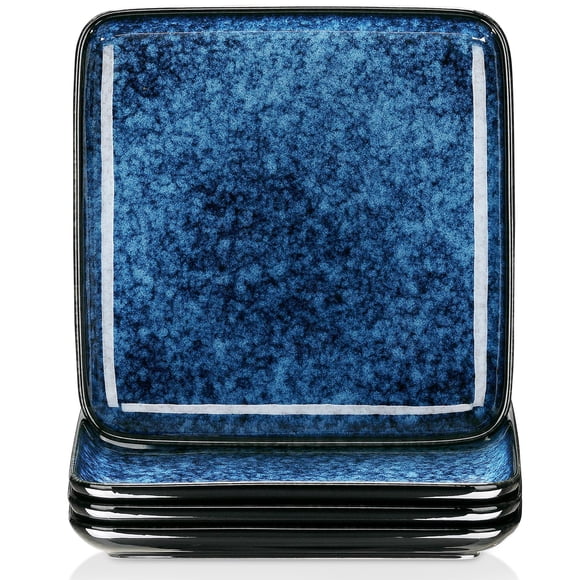 Plato de cena Vancasso 4 piezas 27 cm cuadrado azul
