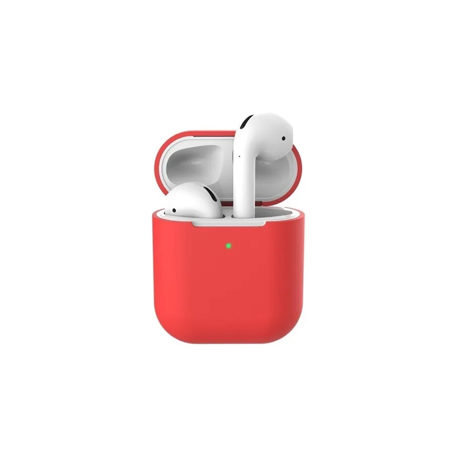 Genérico - Carcasa Funda Silicona Para Airpods 1 / 2 Rojo