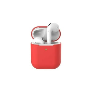 Genérico - Carcasa Funda Silicona Para Airpods 1 / 2 Rojo