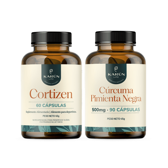 Pack Cortizen + Curcuma 120 Cap Karun Life
