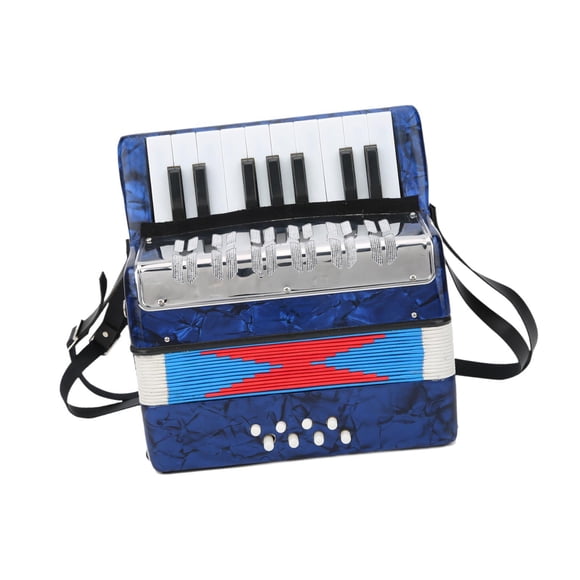17 Keys 8 Bass Piano Accordion Educational Para Amantes De La Música Amateur Beginner Blue