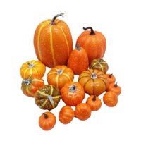 Magideal - 16 Calabazas Artificiales De Espuma Para Manualidades, Calabazas De Otoño Para Decorar, Calabazas Decorativas, Calabazas De Simulación Para Las Vacaci