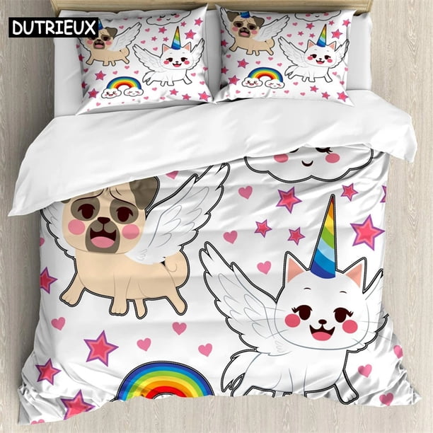 Puppy kitten star Bedding Sets Digital Printing Custom Quilt Duvet Cover Set Home Quilt Pillowcase