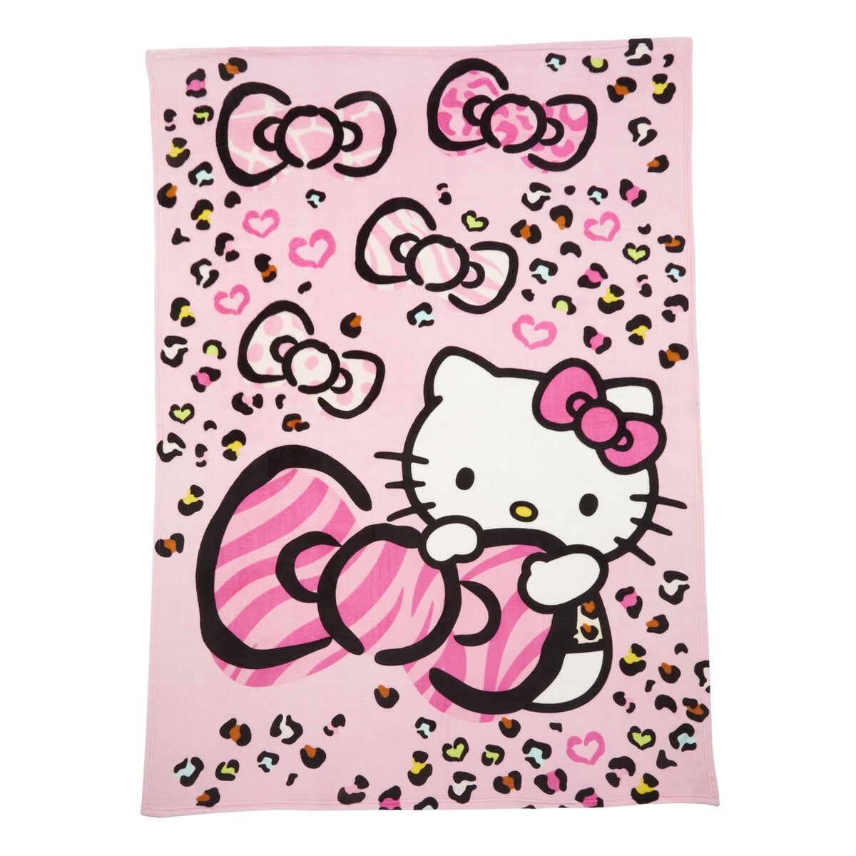 Manta Polar Hello Kitty Rosa Estampada Twin Full Poliaster