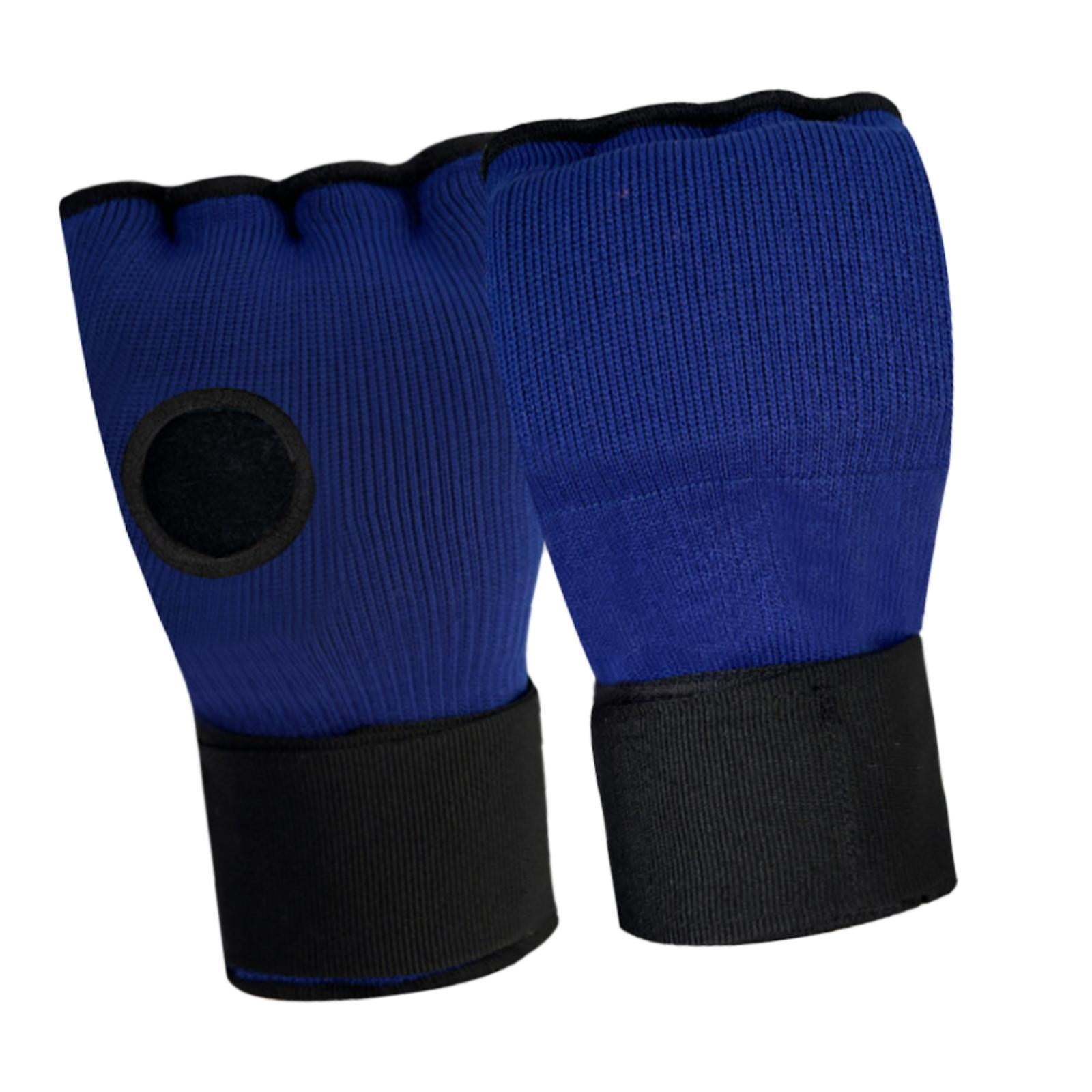 Magideal - Vendas De Gel Para Boxeo, Guantes Interiores, Protección Acolchada Para Manos Para Hombres Y Mujeres, Correas De Muñeca Rápidas Para Sanda, Ejercicio, Azul