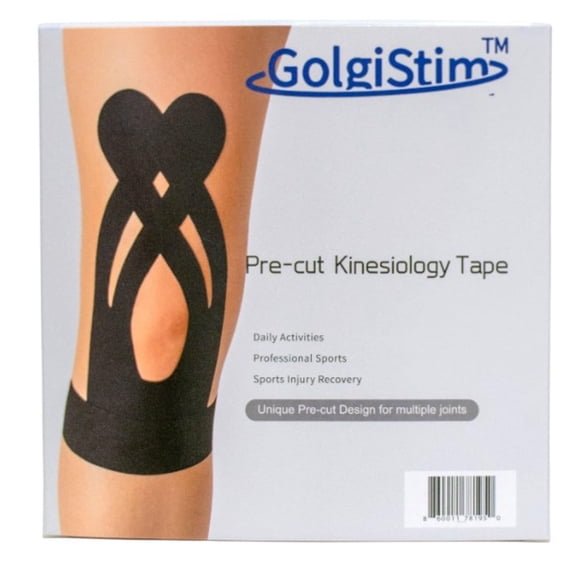 Cinta de Kinesiología GolgiStim 20 unidades negro impermeable