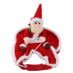 Ioensy - Disfraces De Navidad De Papá Noel Para Mascotas Papá Noel Montando En Perros Disfraces De Cosplay Para Mascotas S