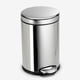 thumbnail image 1 of Bote de basura Simplehuman redondo para baño, 4,5 l/1,2 galones, acero, 1 of 7