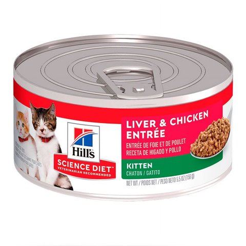 Hills - Science Diet Kitten Liver & Chicken Entrée Lata 156 Gr