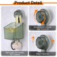 thumbnail image 3 of Uxcell 1Set Organizador de Ducha con Ventosa y Ganchos, 3Pcs Estante Organizador de Ducha con Ventosa Montado en la Pared Dispensador de Estante para Baño Cocina, Transparente, 3 of 7