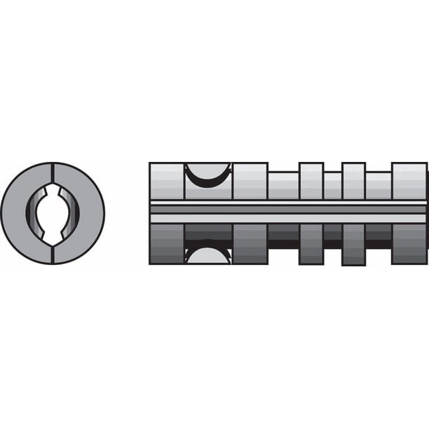 Lag Shield Anchors Hillman, 3/8 pulgadas de profundidad x 3/8 pulgadas de largo, zinc, paquete de 50