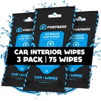 Toallitas Interiores De Coche Fortress (25 Toallitas X 3) Para Limpieza